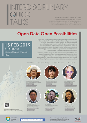 Interdisciplinary Quick Talks: Open Data Open Possibilities